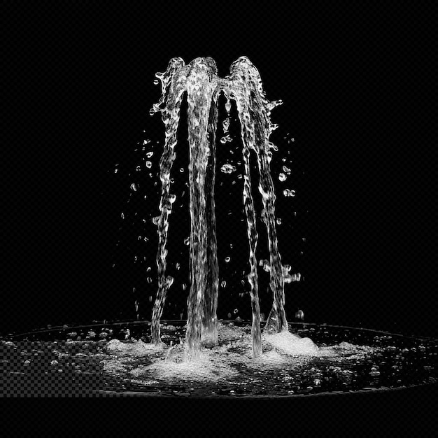 Effet De Chute D'éclaboussure D'eau Fond Transparent