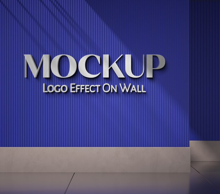 PSD effet du logo cobalt galactique sur le mur
