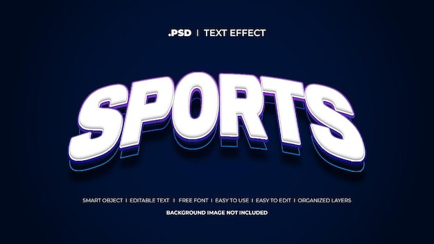 PSD effet du texte sportif