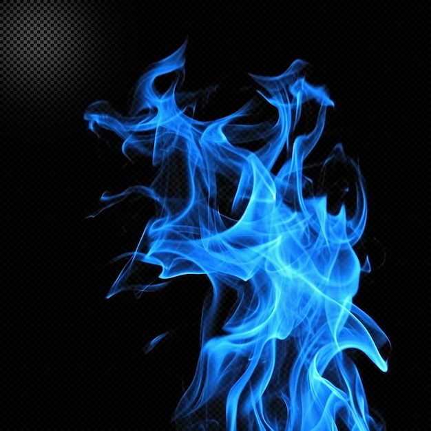 Effet De Flamme De Feu Bleu Fond Transparent