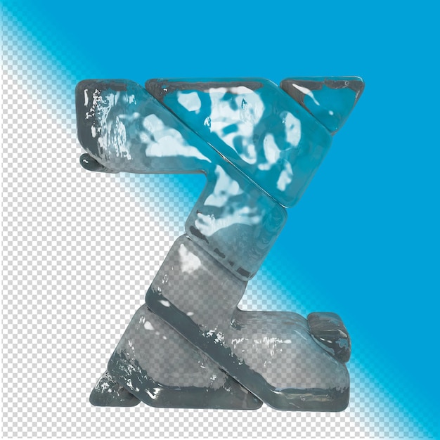 Effet de glace lettres rendu 3d