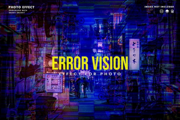 Effet Glitch De Vision D'erreur Pour La Photo