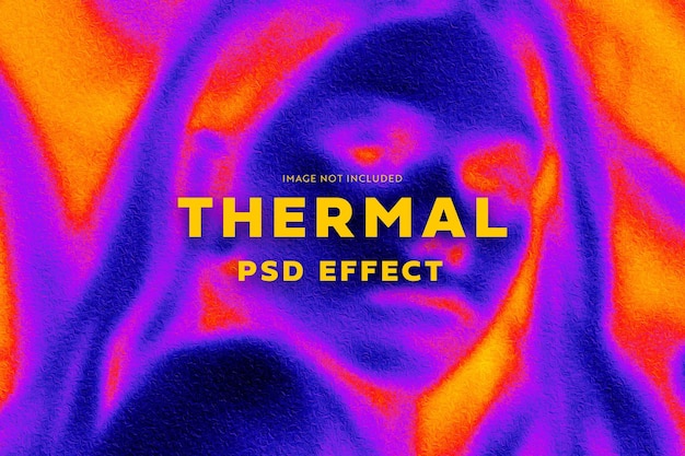 PSD effet d'image psd de texture de carte thermique thermique