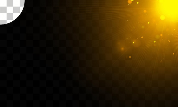 Effet de lumière avec fond transparent
