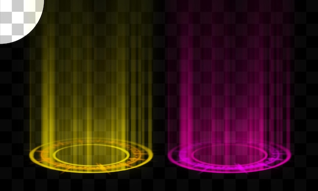 effet de lumière rond avec transparent