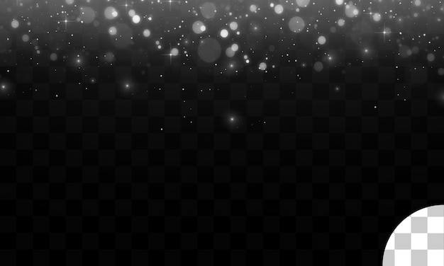 Effet lumineux avec un bokeh de fond transparent