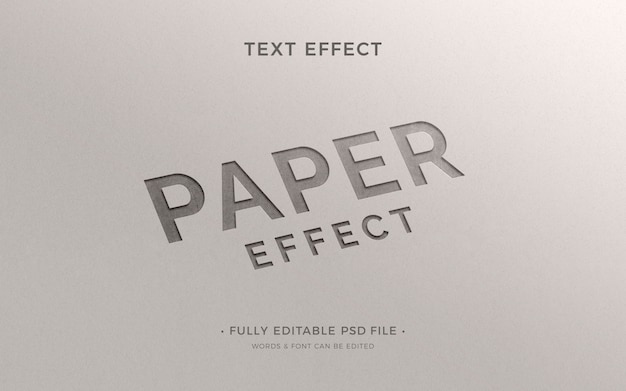 PSD effet papier fond blanc