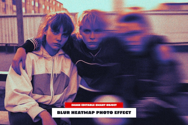 Effet photo de carte thermique floue