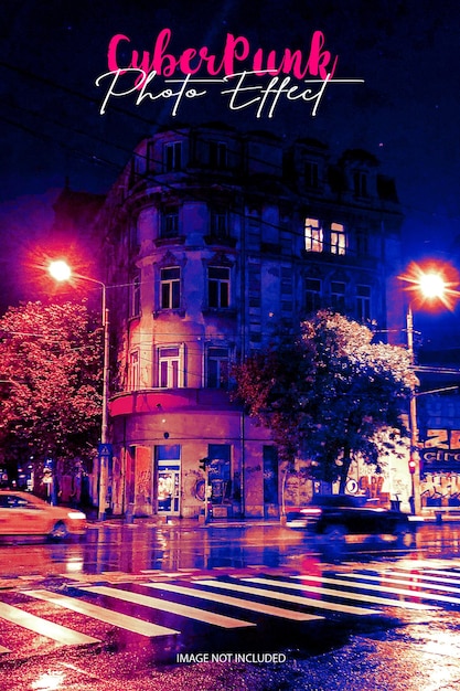 Effet photo cyberpunk