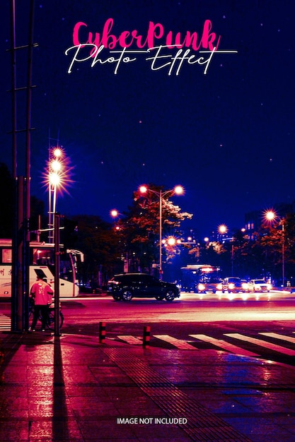 Effet photo cyberpunk