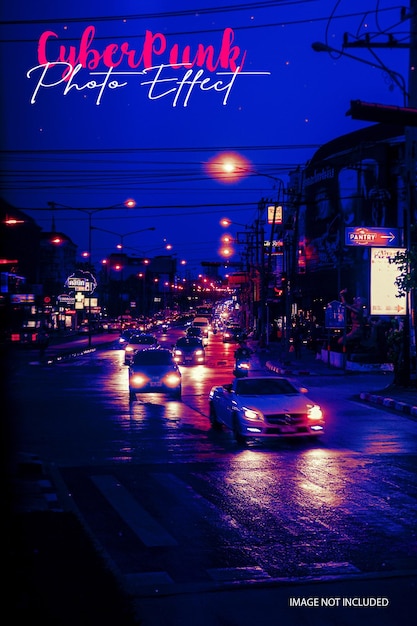 Effet photo cyberpunk