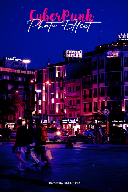 Effet photo cyberpunk
