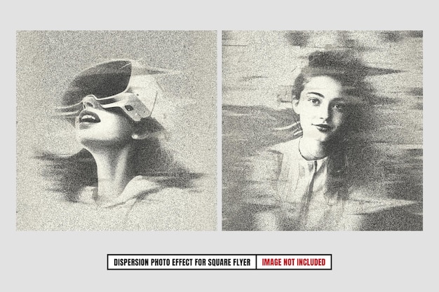 Effet photo de dispersion pour le carré