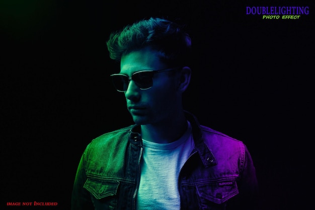 Effet photo d'éclairage double