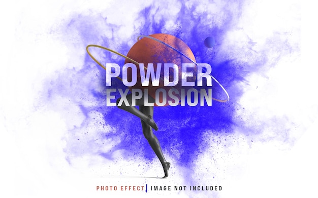 PSD effet photo d'explosion de poudre