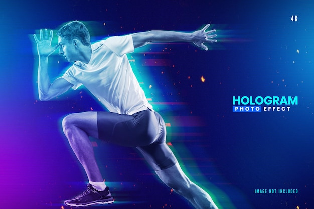 Effet photo Hologram Glitch