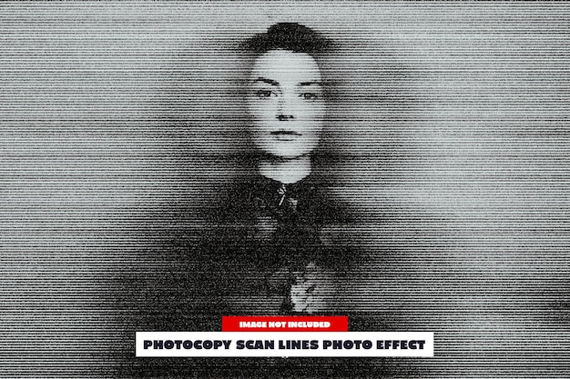 Effet photo des lignes de numérisation de photocopie