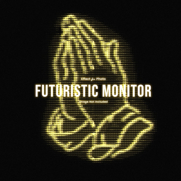 Effet Photo De Moniteur Rétro Futuriste