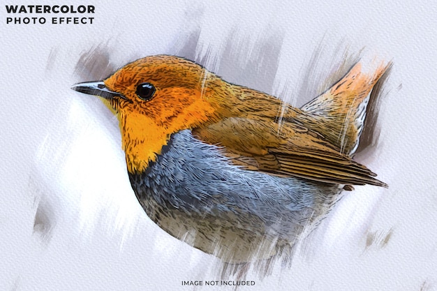 Effet photo de peinture au pinceau aquarelle