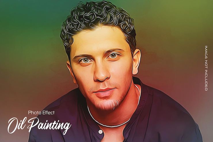 PSD effet photo de peinture à l'huile