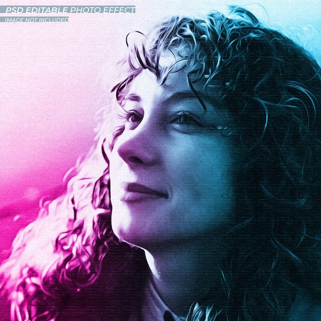 Effet photo de portrait de femme