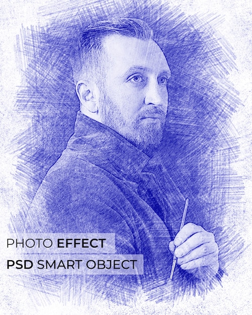 PSD effet photo stylo à bille