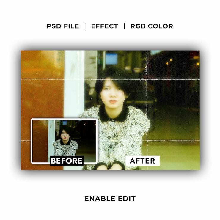 PSD effet photo de texture rétro