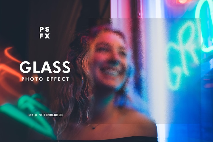PSD effet photo en verre psd
