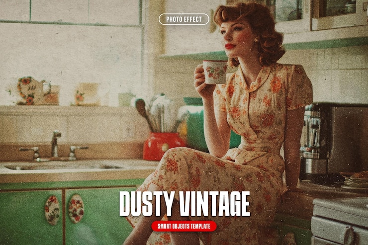 PSD effet photo vintage poussiéreux