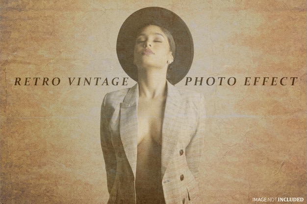 PSD effet photo vintage rétro psd