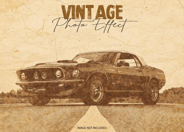 PSD effet photo vintage