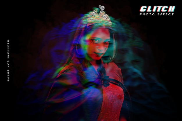 Effet Photoshop de grain glitch