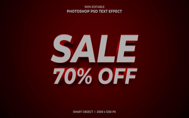 Effet photoshop de style de texte de vente