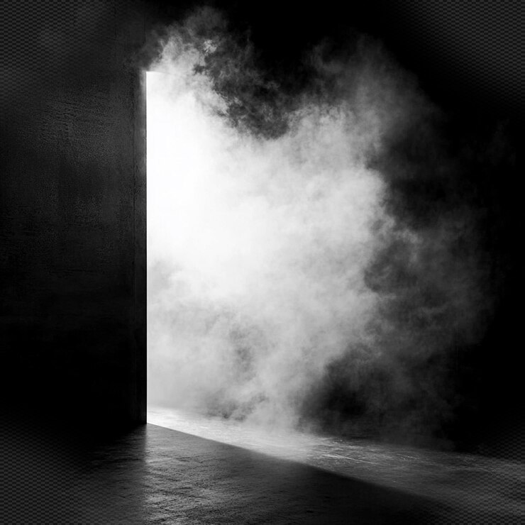 PSD effet de rayon lumineux de fumée de porte