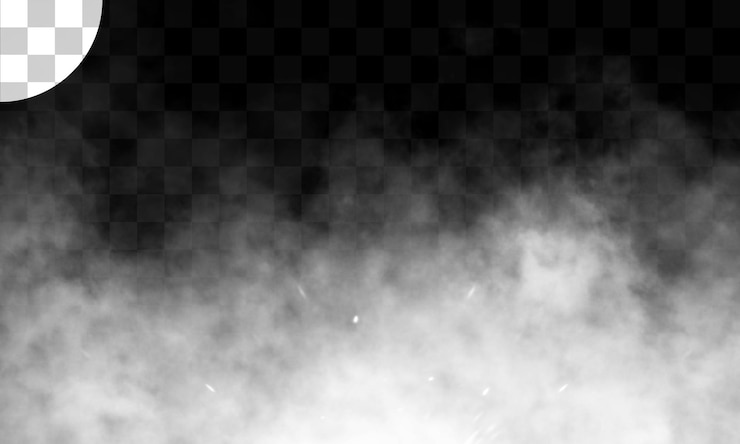 PSD effet spécial transparent isolé de brouillard ou de fumée fond blanc de brouillard ou de smog