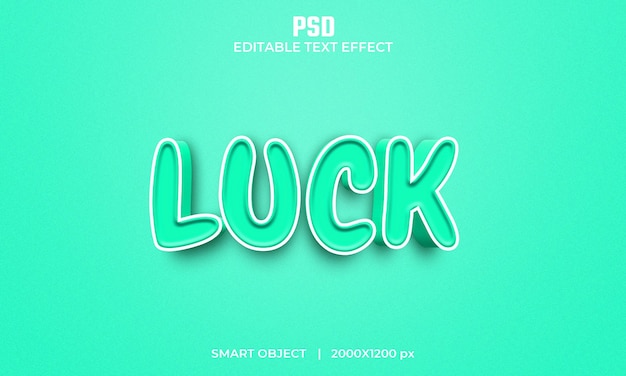 Effet De Style De Texte 3d Chance Psd Premium