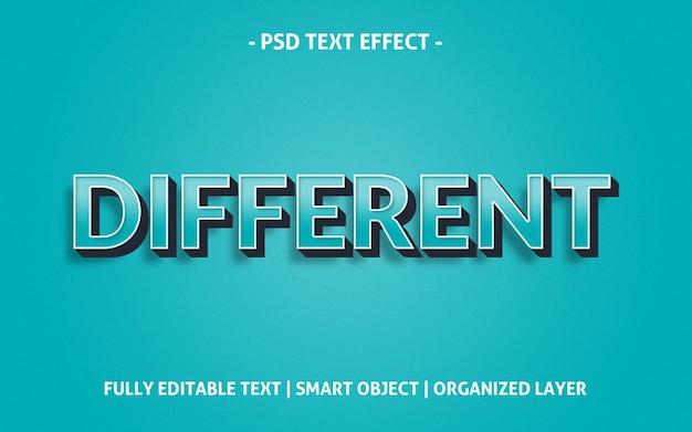 Effet De Style De Texte 3d Différent