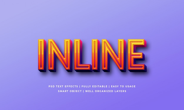 Effet de style de texte 3D en ligne