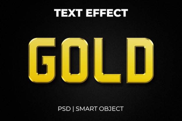 Effet de style de texte 3d luxe doré