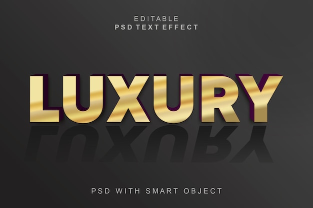 Effet de style de texte 3d de luxe