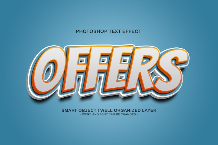 PSD effet de style de texte 3d modifiable