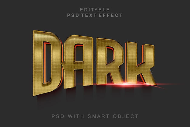 Effet de style de texte 3D sombre