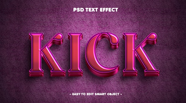 Effet de style de texte 3D