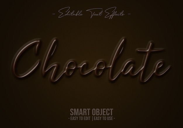 PSD effet de style de texte au chocolat