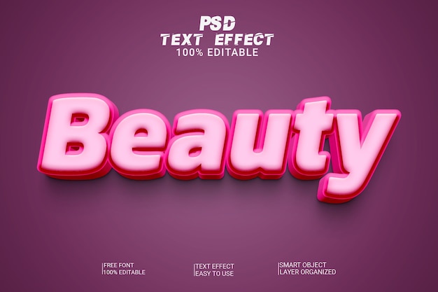 Effet De Style De Texte De Beauté Créative Psd