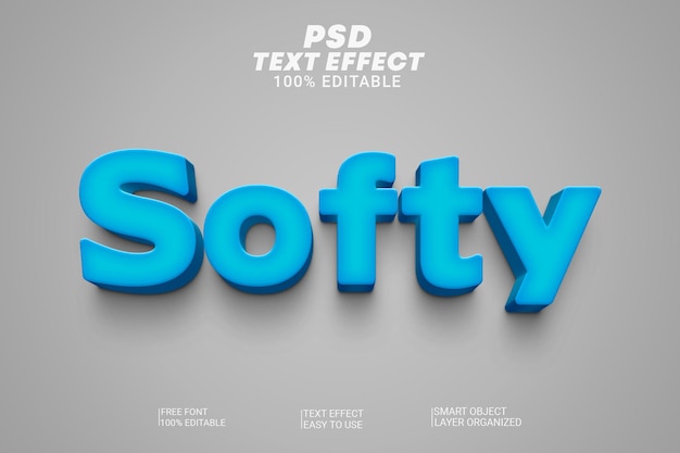 Effet De Style De Texte Doux Psd