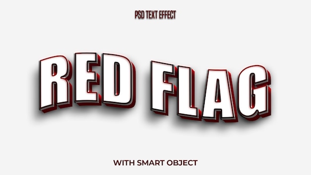 effet de style de texte drapeau rouge