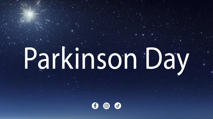 PSD effet de style de texte du jour de parkinson