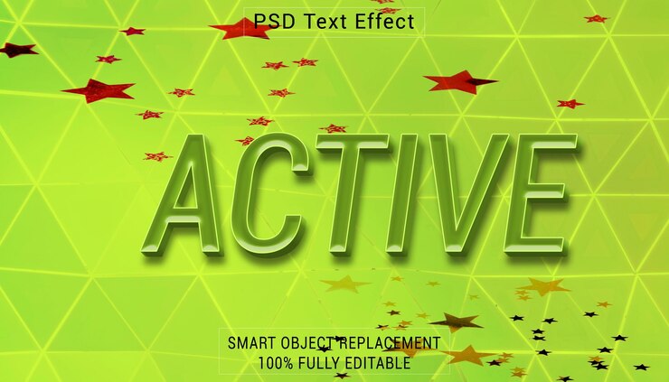PSD effet de style de texte du logo psd active