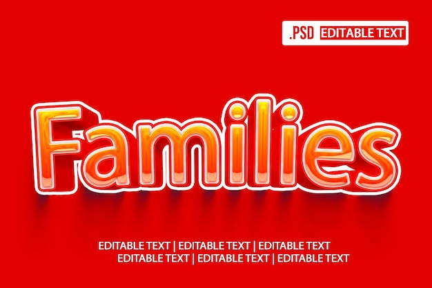 effet de style de texte des familles